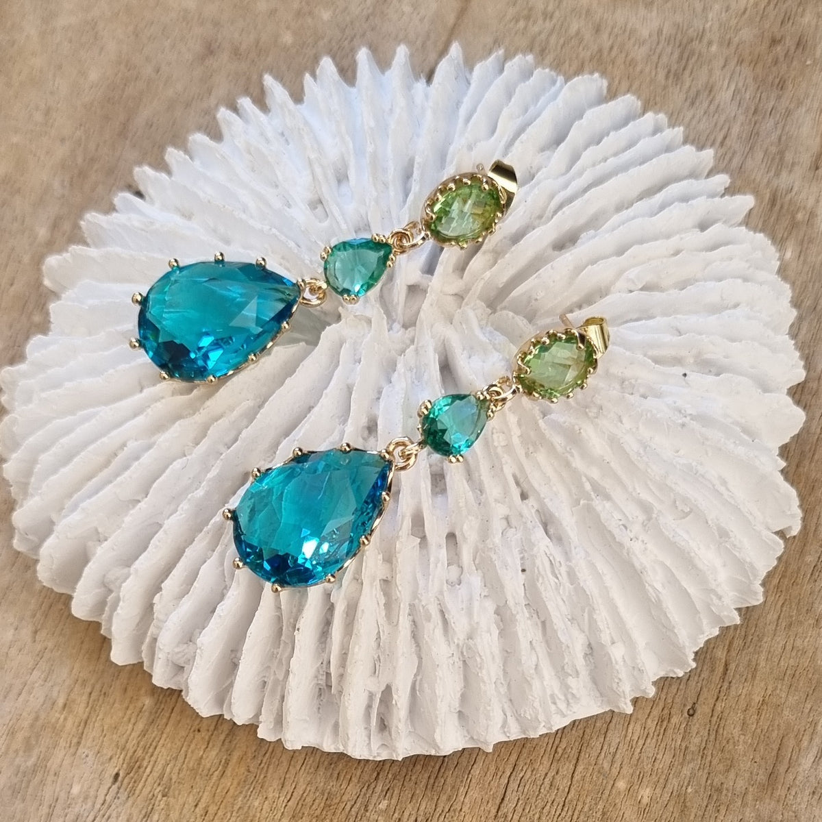 Primavera Crystal Earrings Aquamarine