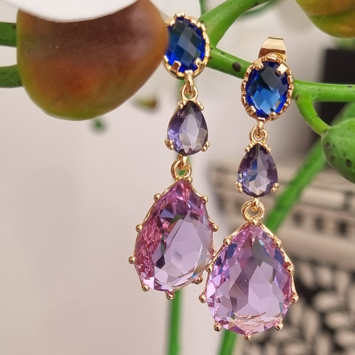 Primavera Crystal Earrings Amethyst