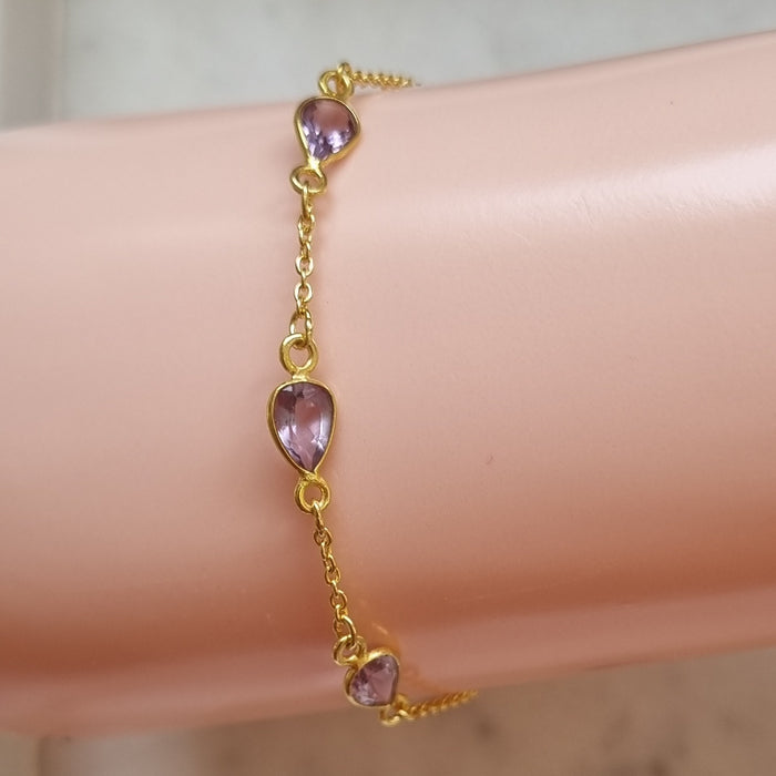 Amiri Amethyst Sterling Silver Bracelet