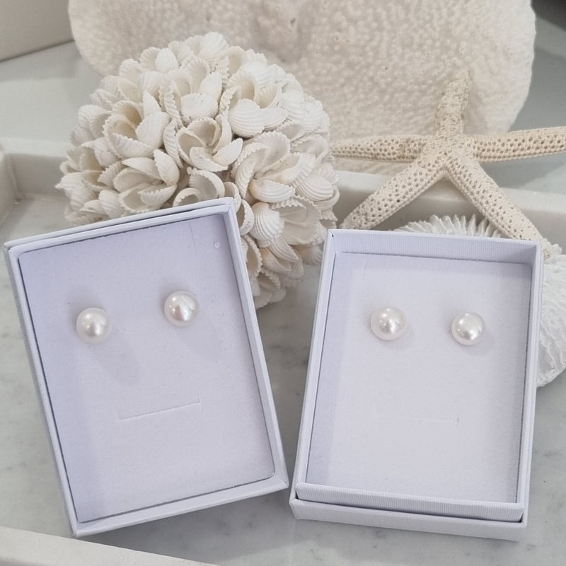 Fancesca 10-11mm Freshwater Pearl Sterling Silver stud Earrings