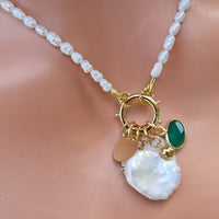 Sage Essential small baroque Freshwater Pearl Necklace