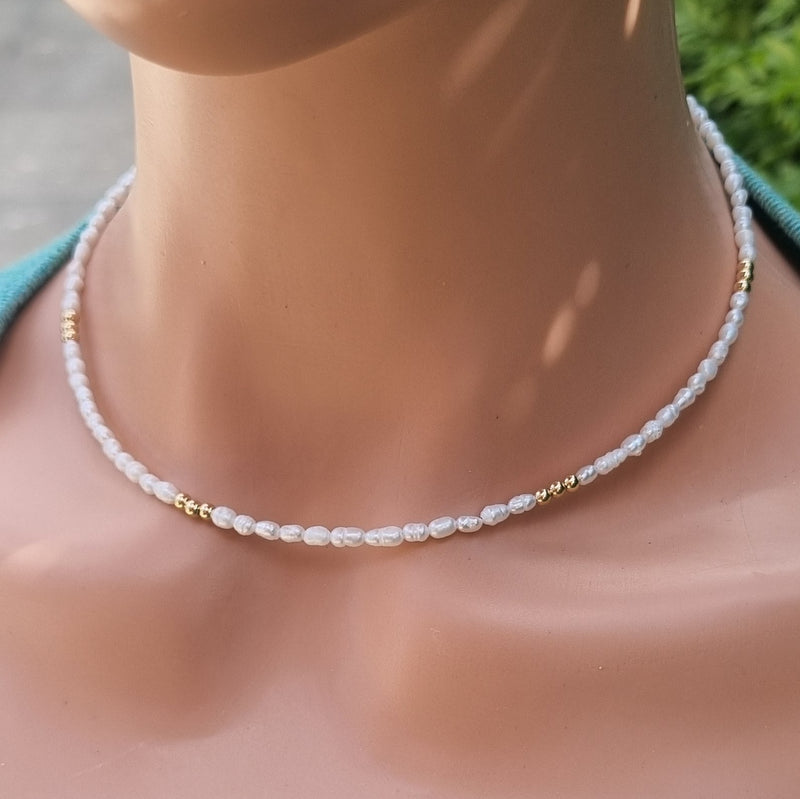 Small Rice Freshwater Pearl Necklace