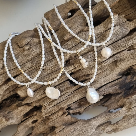 Sage Freshwater Pearl Interchangeable Pendant and Charms
