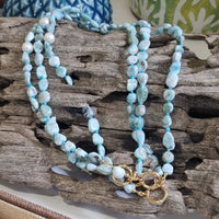 Costiera Larimar, Turquoise and Pearl Necklace