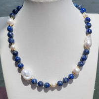 Joyla Lapis Lazuli and Pearl Necklace