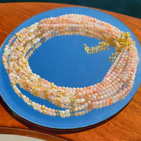 Tusei Pink Opal and Pearl Necklace