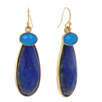 Kate Double Gemstone Pendant Earrings