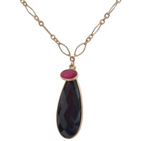 Kate Double Gemstone Pendant Necklace