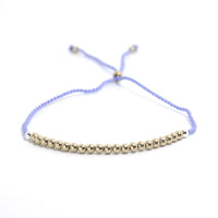 Dena Freshwater Pearl, Silk & Sterling Silver or 14k Gold Bracelet 10 COLOURS