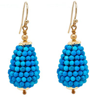 Lulu Turquoise Beaded Teardrop Earrings