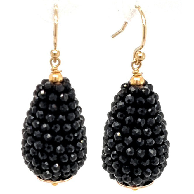 Lulu Spinel Beaded Teardrop Earrings