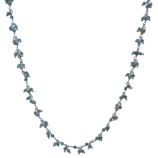 Raindrop multi drop Green Apatite necklace