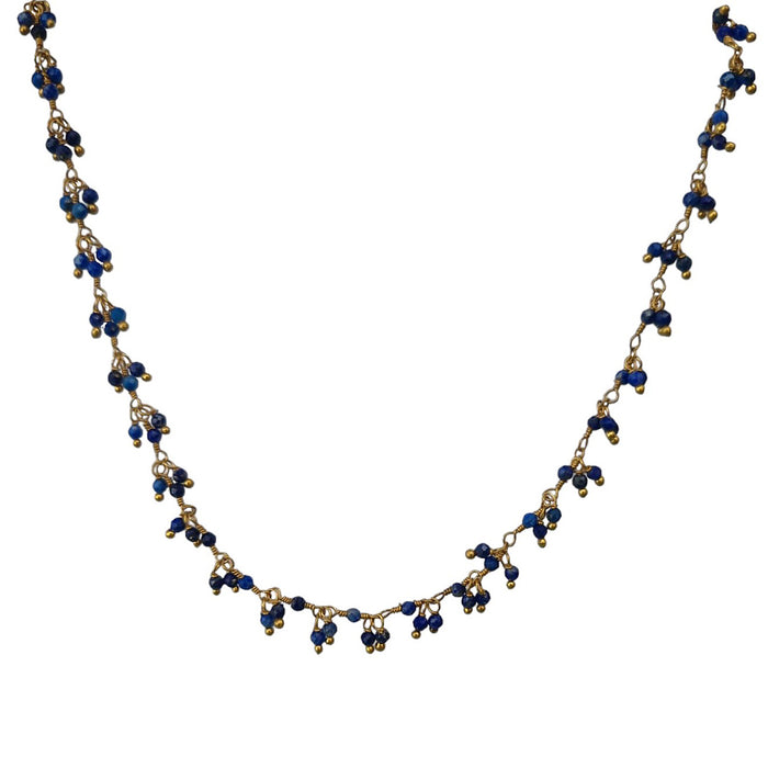 Raindrop multi drop Lapis Lazuli necklace