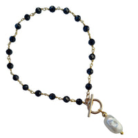 Duco Spinel & Freshwater Pearl Bracelet