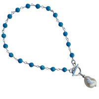 Duco Turquoise & Freshwater Pearl Bracelet