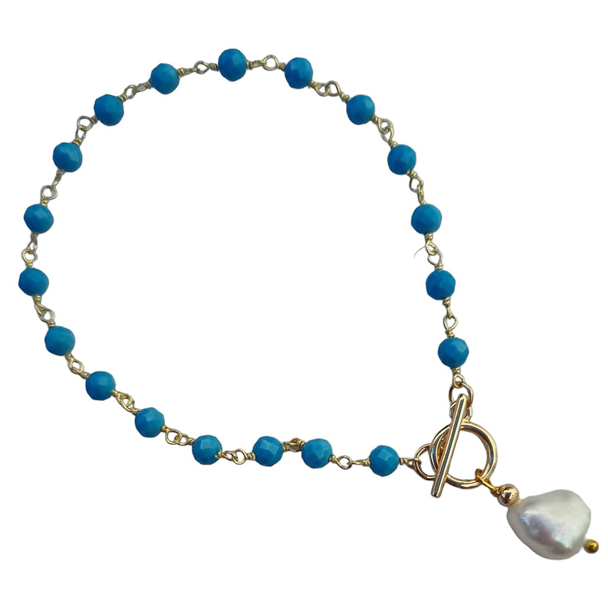 Duco Turquoise & Freshwater Pearl Bracelet