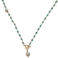 Duco Lapis Lazuli & Freshwater Pearl Necklace