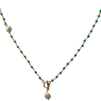 Duco Amazonite & Freshwater Pearl Necklace