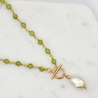 Duco Amazonite & Freshwater Pearl Necklace