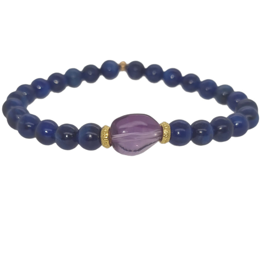 Deva Kyanite Bracelets Green Moonstone, Citrine & Amethyst