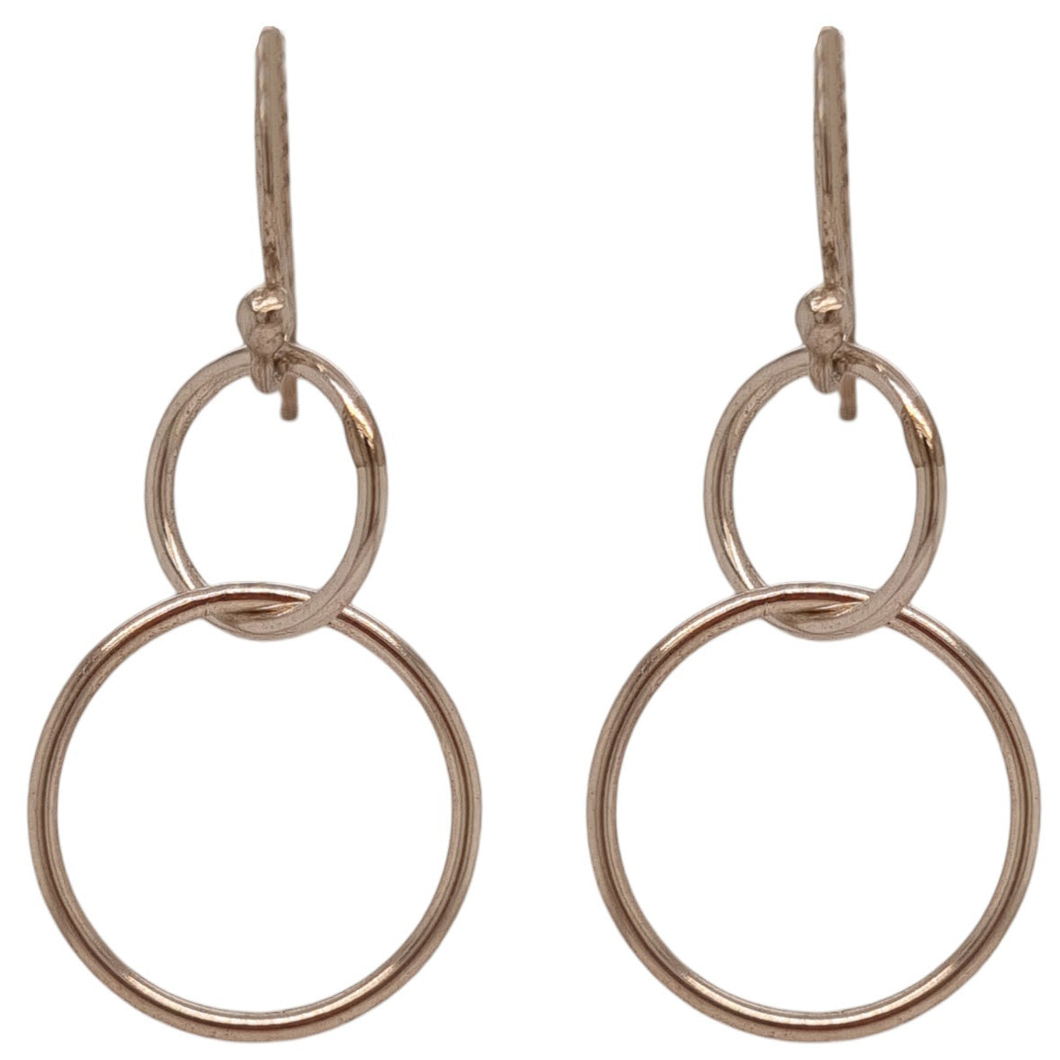 Loria Interlocking Rings 14k Gold or Sterling Silver Earrings