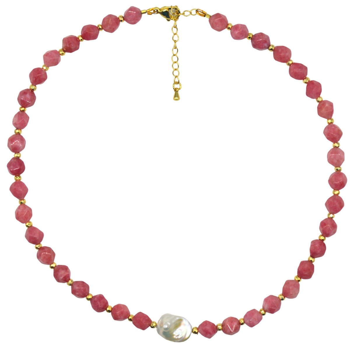 Star Keshi Pearl Rose Quartz Necklace