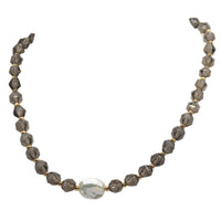 Star Keshi Pearl Smokey Quartz Necklace