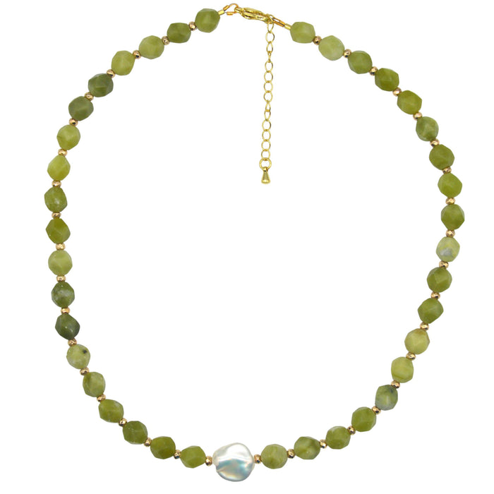 Star Keshi Pearl Southern Jade Necklace