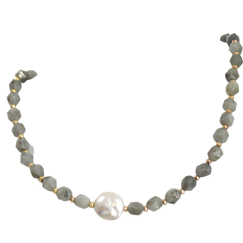 Star Keshi Pearl Rose Quartz Necklace