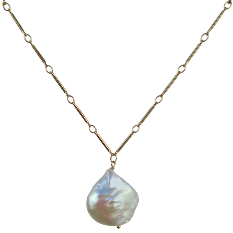 Tania Keshi Freshwater Pearl Gold or Silver Necklace