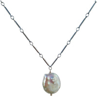 Tania Keshi Freshwater Pearl Gold or Silver Necklace