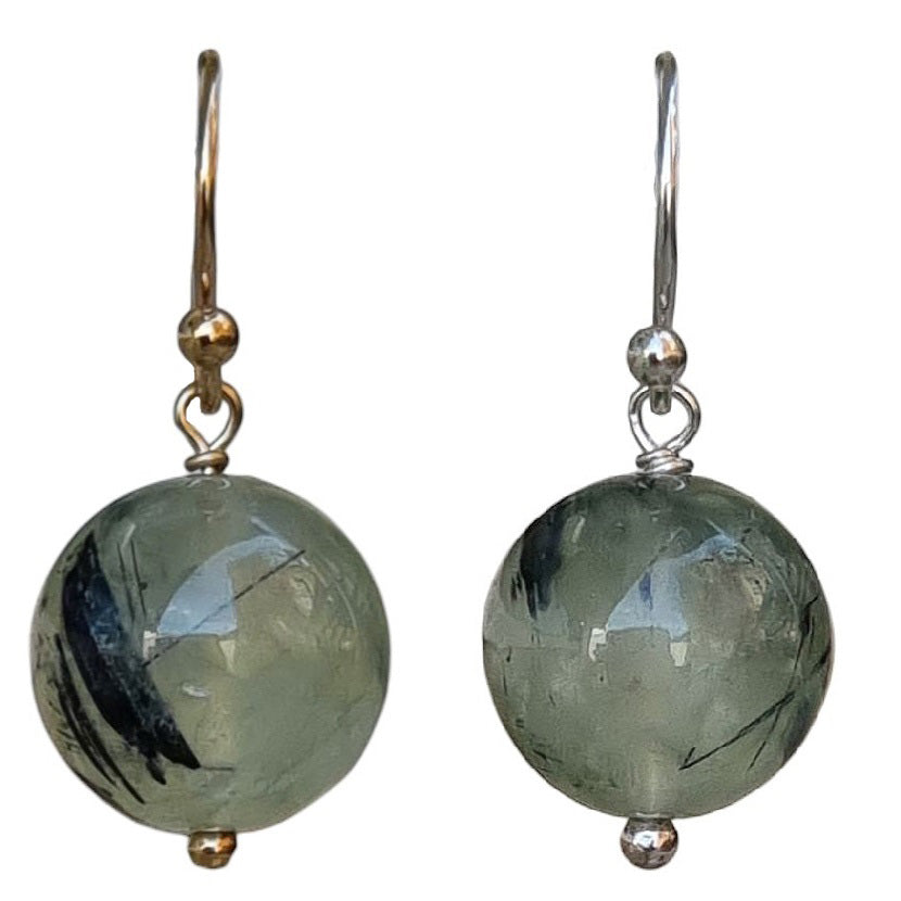 Venus Prehnite Earrings Sterling Silver or 14k Gold Filled