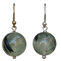 Venus Prehnite Earrings Sterling Silver or 14k Gold Filled