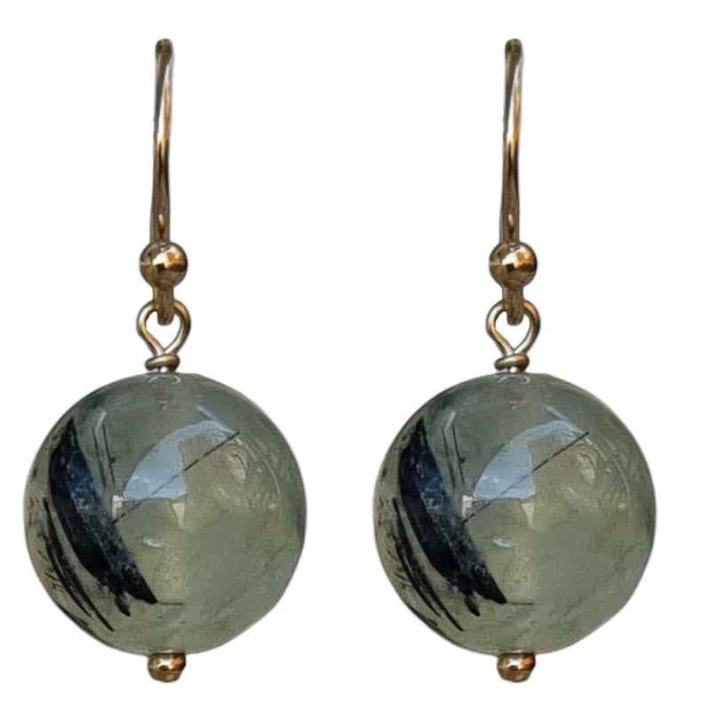 Venus Prehnite Earrings Sterling Silver or 14k Gold Filled