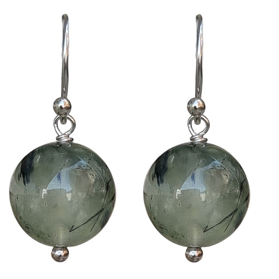 Venus Prehnite Earrings Sterling Silver or 14k Gold Filled