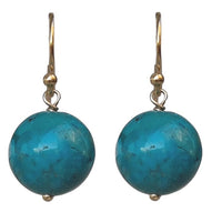 Venus Turquoise Earrings Sterling Silver or 14k Gold Filled