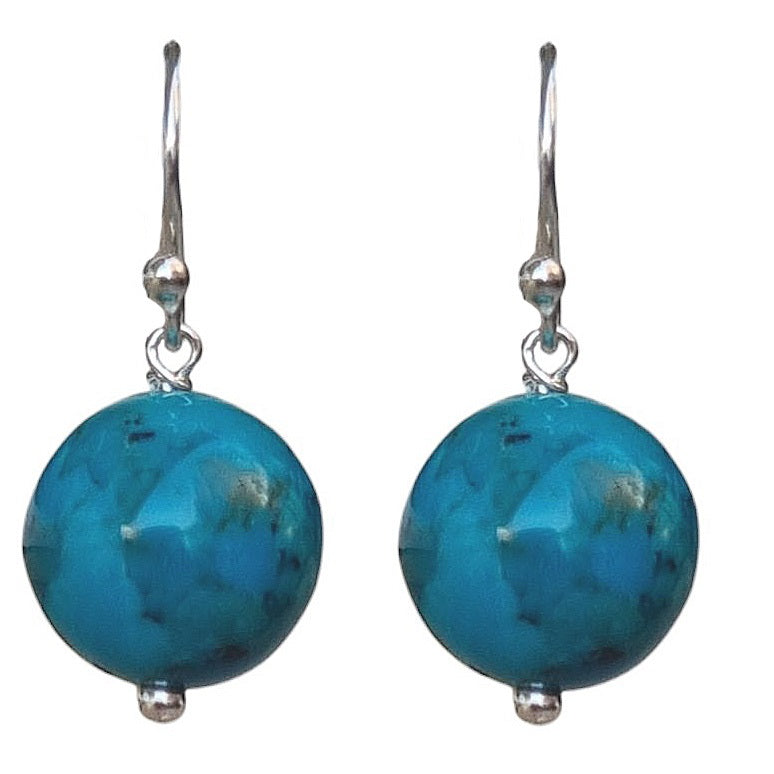 Venus Turquoise Earrings Sterling Silver or 14k Gold Filled