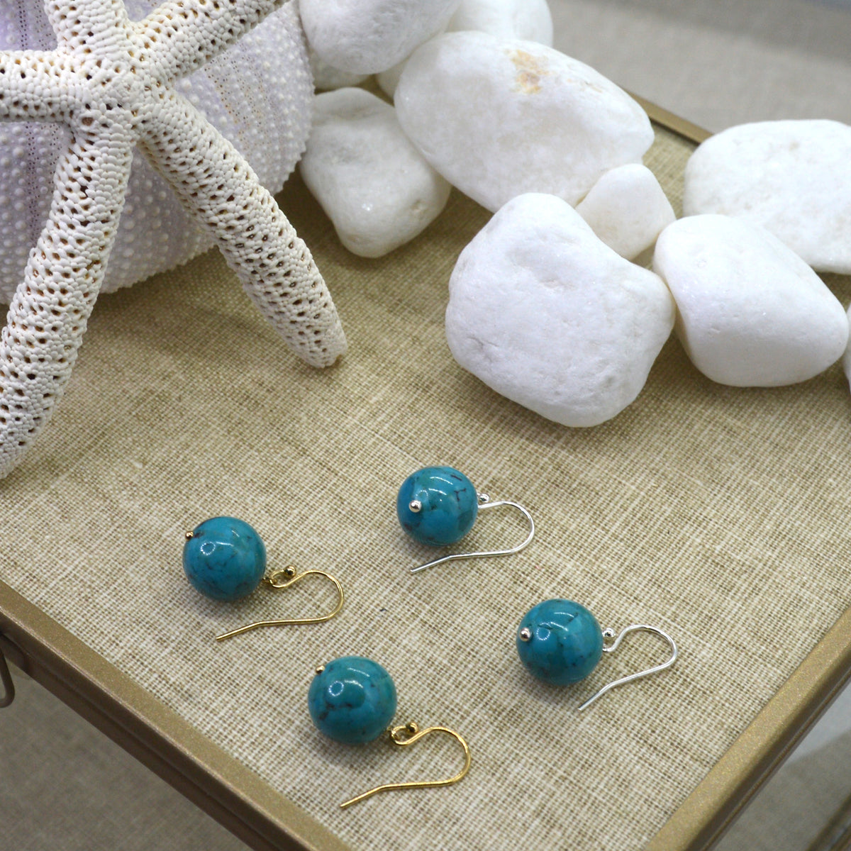 Venus Turquoise Earrings Sterling Silver or 14k Gold Filled