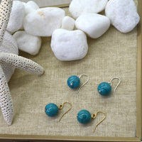 Venus Turquoise Earrings Sterling Silver or 14k Gold Filled