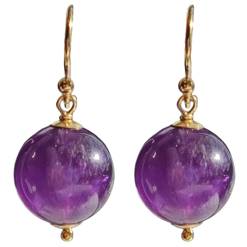 Venus Amethyst Earrings Sterling Silver or 14k Gold Filled