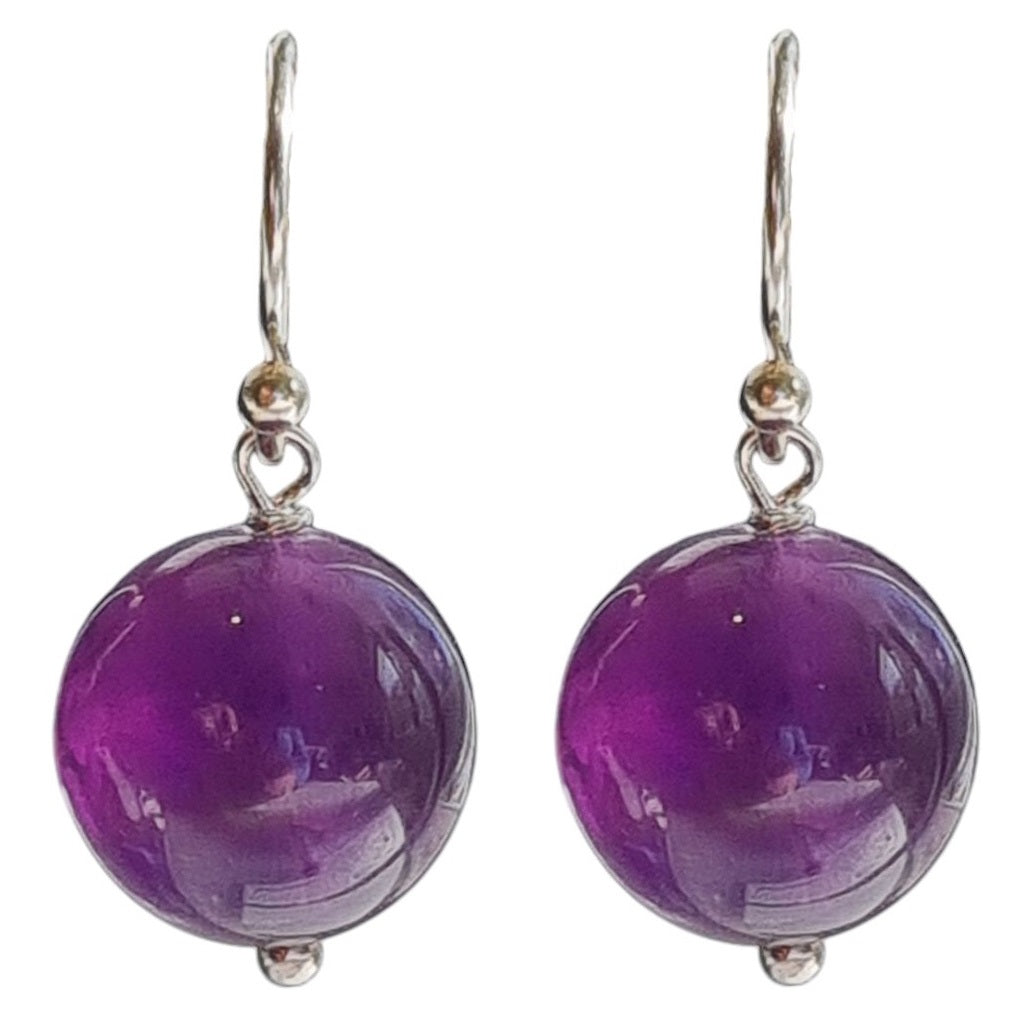 Venus Amethyst Earrings Sterling Silver or 14k Gold Filled