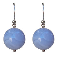 Venus Blue Lace Agate Earrings Sterling Silver or 14k Gold Filled