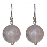 Venus Rose Quartz Earrings Sterling Silver or 14k Gold Filled