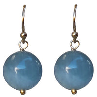 Venus Aquamarine Earrings Sterling Silver or 14k Gold Filled