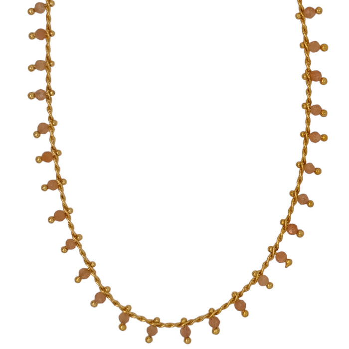 Misty Gold Gemstone necklace Sunstone