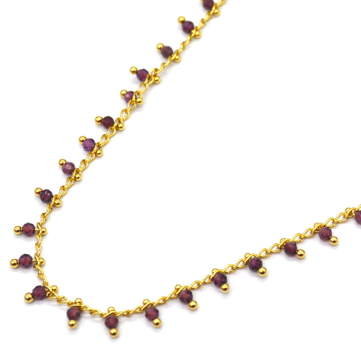 Misty Gold Gemstone necklace Tourmaline