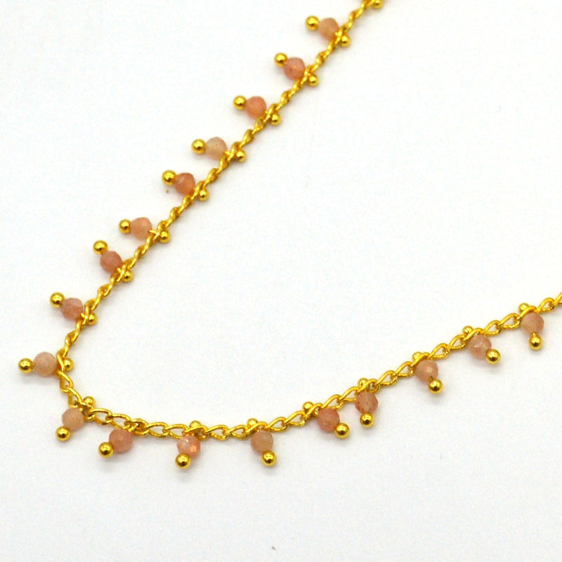 Misty Gold Gemstone necklace Tourmaline