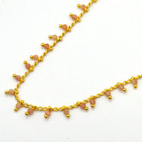 Misty Gold Gemstone necklace Amethyst