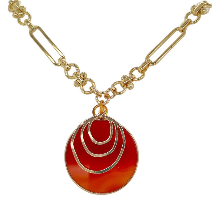 Aurora Carnelian pendant Necklace