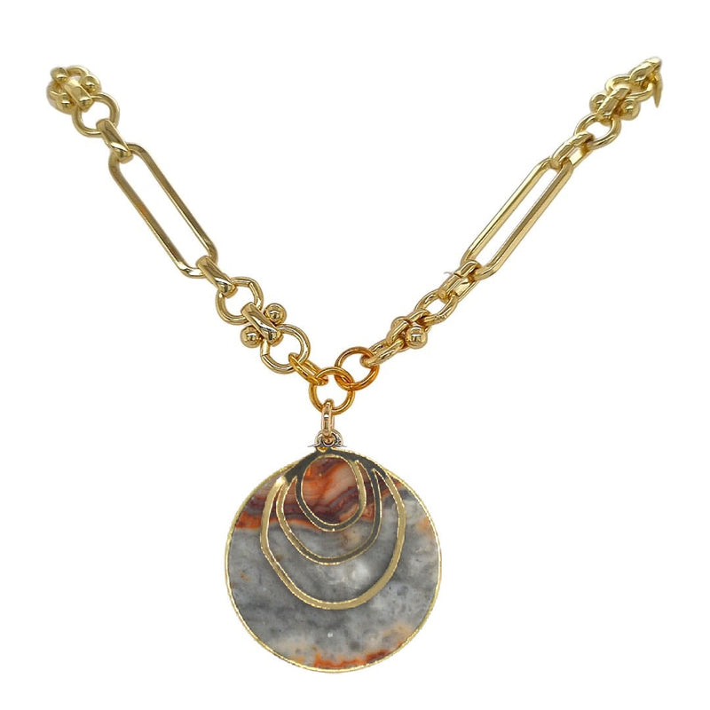 Aurora Crazy Agate pendant Necklace